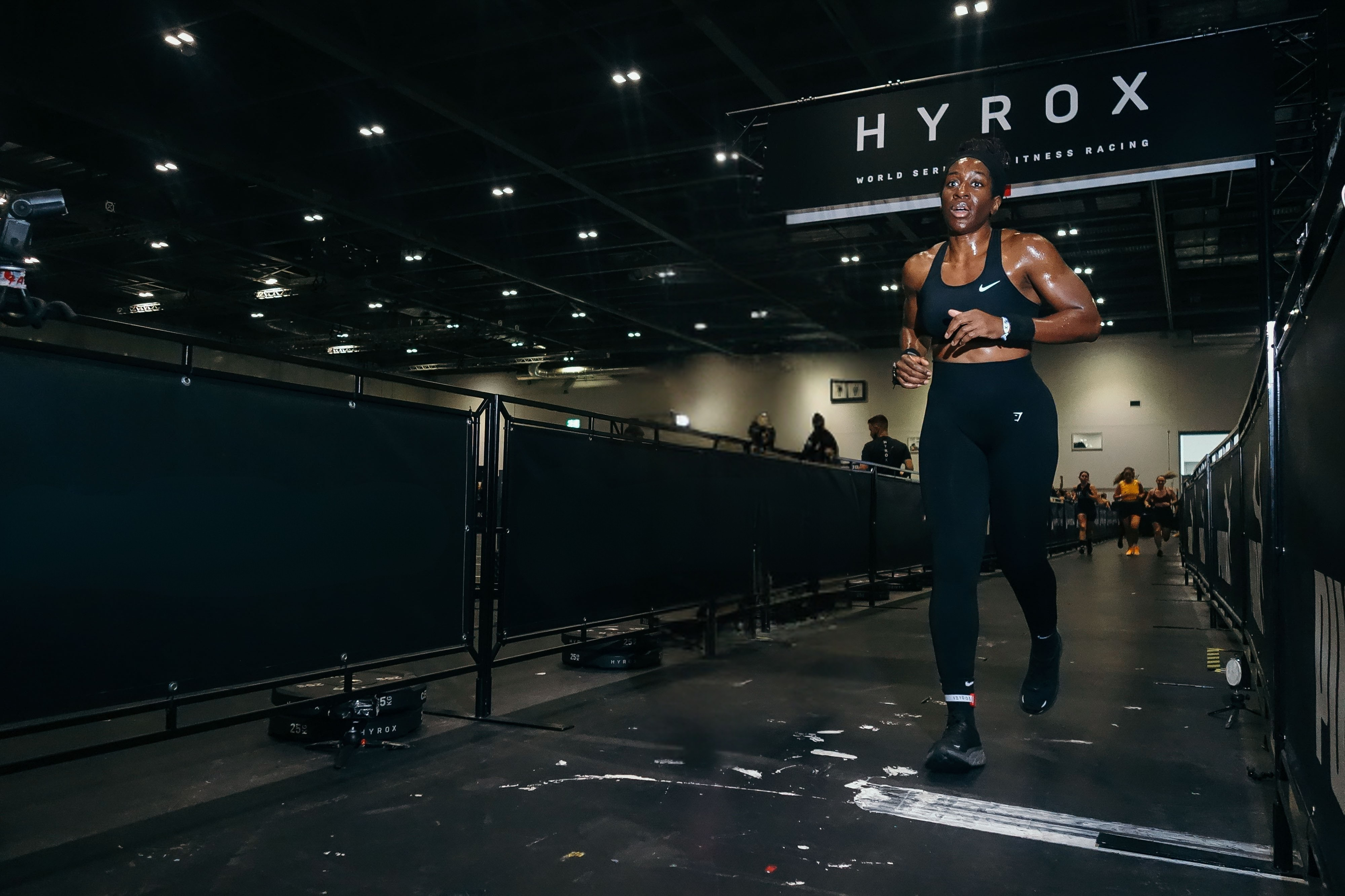 Bo running a Hyrox race